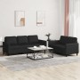 Juego de sofás con cojines 2 piezas cuero sintético negro de , Sofás - Ref: Foro24-3201760, Precio: 464,33 €, Descuento: %
