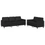 Juego de sofás con cojines 2 piezas cuero sintético negro de , Sofás - Ref: Foro24-3201760, Precio: 457,27 €, Descuento: %