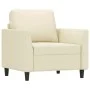 Dreiteilige Sofagarnitur aus cremefarbenem Kunstleder mit Kissen von , Sofas - Ref: Foro24-3201741, Preis: 535,01 €, Rabatt: %