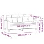 Sofá de 2 plazas de tela gris claro 140 cm de , Sofás - Ref: Foro24-359267, Precio: 211,34 €, Descuento: %