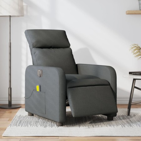 Sillón reclinable de masaje eléctrico tela gris oscuro en Sillones | Comprar online en Foru.es