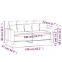 Sofá de 2 plazas de tela negro 140 cm de , Sofás - Ref: Foro24-359271, Precio: 206,28 €, Descuento: %