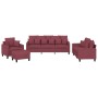 Juego de sofás con cojines 4 piezas tela rojo tinto de , Sofás - Ref: Foro24-3201646, Precio: 627,41 €, Descuento: %