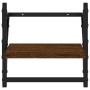 Estantes de pared con barras 2 uds marrón roble 30x25x30 cm de , Estantes y estanterías - Ref: Foro24-836237, Precio: 16,40 €...