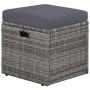 Set de muebles de jardín 4 piezas y cojines ratán PE gris de vidaXL, Conjuntos de jardín - Ref: Foro24-43956, Precio: 396,83 ...