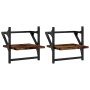 Estantes de pared con barras 2 uds roble ahumado 30x25x30 cm de , Estantes y estanterías - Ref: Foro24-836235, Precio: 19,43 ...