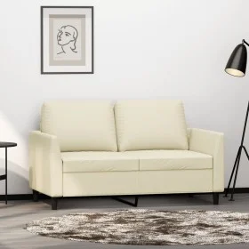 2-Sitzer-Sofa aus Kunstleder cremefarben 120 cm von , Sofas - Ref: Foro24-359329, Preis: 196,78 €, Rabatt: %