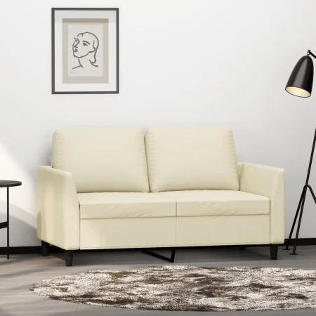 Sofá de 2 plazas de cuero sintético color crema 120 cm de , Sofás - Ref: Foro24-359329, Precio: 196,78 €, Descuento: %