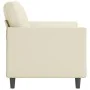 Sofá de 2 plazas de cuero sintético color crema 120 cm de , Sofás - Ref: Foro24-359329, Precio: 196,78 €, Descuento: %