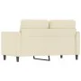 Sofá de 2 plazas de cuero sintético color crema 120 cm de , Sofás - Ref: Foro24-359329, Precio: 196,78 €, Descuento: %