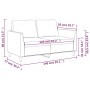 Sofá de 2 plazas de cuero sintético color crema 120 cm de , Sofás - Ref: Foro24-359329, Precio: 200,19 €, Descuento: %