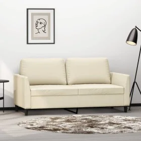 Sofá de 2 plazas de cuero sintético color crema 140 cm de , Sofás - Ref: Foro24-359334, Precio: 174,64 €, Descuento: %
