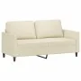 Sofá de 2 plazas de cuero sintético color crema 140 cm de , Sofás - Ref: Foro24-359334, Precio: 174,64 €, Descuento: %