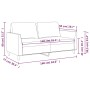 Sofá de 2 plazas de cuero sintético color crema 140 cm de , Sofás - Ref: Foro24-359334, Precio: 185,41 €, Descuento: %
