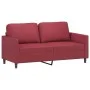 Sofá de 2 plazas de cuero sintético rojo vino 140 cm de , Sofás - Ref: Foro24-359336, Precio: 205,41 €, Descuento: %