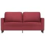 Sofá de 2 plazas de cuero sintético rojo vino 140 cm de , Sofás - Ref: Foro24-359336, Precio: 205,41 €, Descuento: %