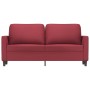 Sofá de 2 plazas de cuero sintético rojo vino 140 cm de , Sofás - Ref: Foro24-359336, Precio: 208,12 €, Descuento: %
