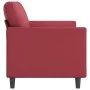 Sofá de 2 plazas de cuero sintético rojo vino 140 cm de , Sofás - Ref: Foro24-359336, Precio: 205,41 €, Descuento: %