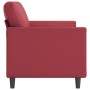 Sofá de 2 plazas de cuero sintético rojo vino 140 cm de , Sofás - Ref: Foro24-359336, Precio: 208,12 €, Descuento: %