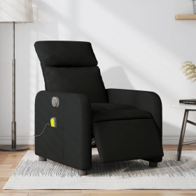 Sillón reclinable de masaje eléctrico tela negro en Sillones | Comprar online en Foru.es