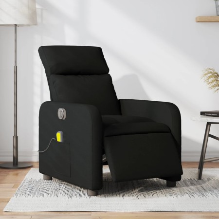 Sillón reclinable de masaje eléctrico tela negro en Sillones | Comprar online en Foru.es