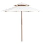 Sombrilla de dos pisos 270x270 cm palo de madera blanca crema de vidaXL, Sombrillas - Ref: Foro24-42964, Precio: 101,36 €, De...