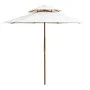 Sombrilla de dos pisos 270x270 cm palo de madera blanca crema de vidaXL, Sombrillas - Ref: Foro24-42964, Precio: 99,27 €, Des...