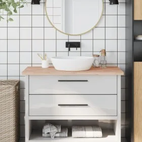 Solid beech wood bathroom countertop 100x50x2.5 cm by , Countertops - Ref: Foro24-355989, Price: 76,69 €, Discount: %