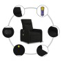 Sillón reclinable de masaje eléctrico tela negro en Sillones | Comprar online en Foru.es