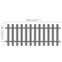 Valla de estacas de jardín de WPC 200x80 cm de vidaXL, Cercados con estacas - Ref: Foro24-42819, Precio: 99,09 €, Descuento: %