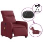 Sillón de masaje reclinable eléctrico tela rojo tinto en Sillones | Comprar online en Foru.es