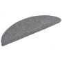 Alfombrilla de escaleras 15 uds tela punzonada gris 56x17x3 cm de vidaXL, Alfombrillas para escalones - Ref: Foro24-132693, P...