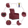 Sillón de masaje reclinable eléctrico tela rojo tinto en Sillones | Comprar online en Foru.es