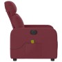 Sillón de masaje reclinable eléctrico tela rojo tinto en Sillones | Comprar online en Foru.es