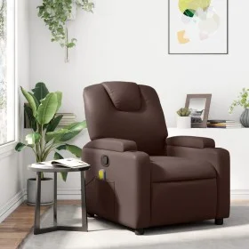 Sillón de masaje reclinable cuero sintético marrón de , Sillones - Ref: Foro24-372398, Precio: 275,07 €, Descuento: %