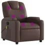 Reclining massage armchair in brown synthetic leather by , Armchairs - Ref: Foro24-372398, Price: 275,07 €, Discount: %