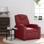 Sillón reclinable de cuero sintético rojo tinto de , Sillones - Ref: Foro24-372393, Precio: 234,52 €, Descuento: %