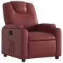 Sillón reclinable de cuero sintético rojo tinto de , Sillones - Ref: Foro24-372393, Precio: 234,52 €, Descuento: %