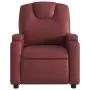 Sillón reclinable de cuero sintético rojo tinto de , Sillones - Ref: Foro24-372393, Precio: 234,52 €, Descuento: %