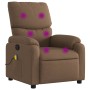 Sillón reclinable con masaje de tela marrón de , Sillones - Ref: Foro24-373426, Precio: 240,25 €, Descuento: %