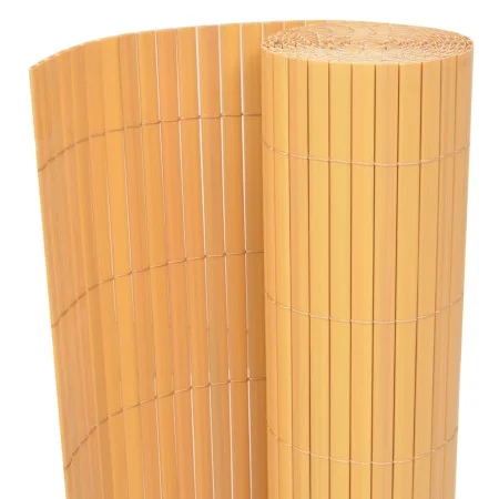 Gelber doppelseitiger Gartenzaun aus PVC, 90 x 500 cm von vidaXL, Zaunpaneele - Ref: Foro24-43629, Preis: 54,60 €, Rabatt: %