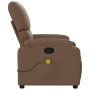 Sillón reclinable con masaje de tela marrón de , Sillones - Ref: Foro24-373426, Precio: 240,25 €, Descuento: %