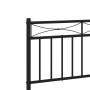 Estructura de cama con cabecero metal negro 100x200 cm de , Camas y somieres - Ref: Foro24-373686, Precio: 70,34 €, Descuento: %