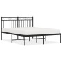 Estructura de cama con cabecero metal negro 140x200 cm de , Camas y somieres - Ref: Foro24-373692, Precio: 110,46 €, Descuent...