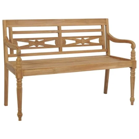 Banco Batavia teca 120 cm de vidaXL, Bancos de jardín - Ref: Foro24-43052, Precio: 201,68 €, Descuento: %