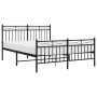 Estructura de cama cabecero y estribo metal negro 135x190 cm de , Camas y somieres - Ref: Foro24-373708, Precio: 104,79 €, De...