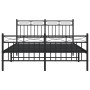 Estructura de cama cabecero y estribo metal negro 135x190 cm de , Camas y somieres - Ref: Foro24-373708, Precio: 104,79 €, De...