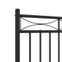 Black metal headboard and footboard bed frame 135x190 cm by , Beds and slatted bases - Ref: Foro24-373708, Price: 103,26 €, D...