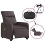 Sillón reclinable de masaje eléctrico tela marrón oscuro en Sillones | Comprar online en Foru.es