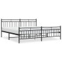 Estructura de cama cabecero y estribo metal negro 193x203 cm de , Camas y somieres - Ref: Foro24-373715, Precio: 124,64 €, De...
